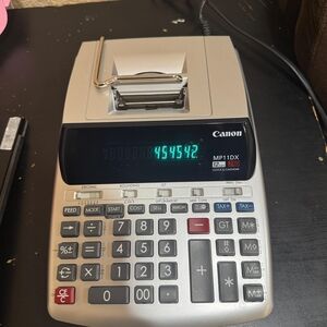 Canon Gray and Black MP11DX-2 Desktop Printing Calculator (Bottom View)